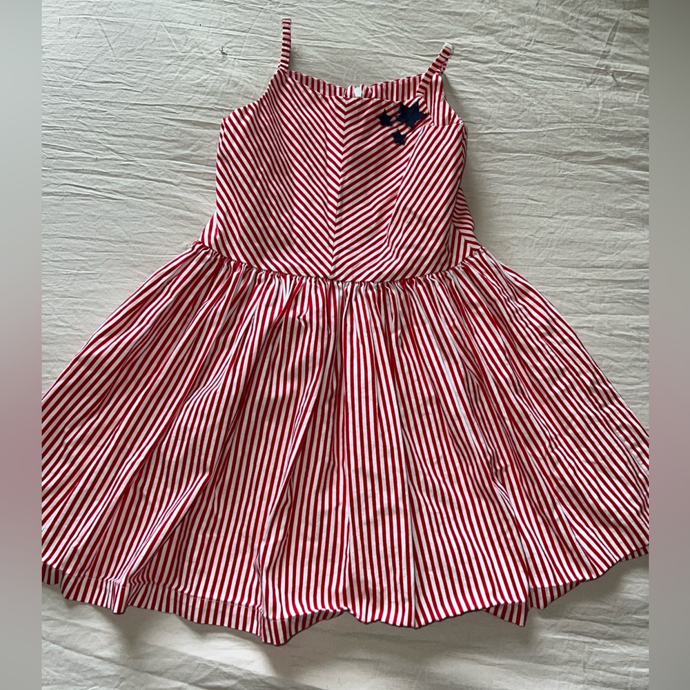 Gymboree Star Spangled Summer Red  Sleeveless Dress Size 6 Spaghetti Strap